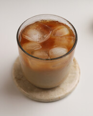 iced coffee in a glass 