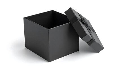 Elegant Black Gift Box with a Bow: A Symbol of Mystery and Anticipation