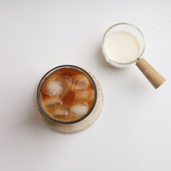 iced coffee in a glass 