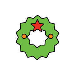 Christmas decoration on white background