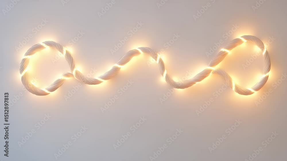 Poster illuminated infinity loop: a symbolic representation of limitless creativity and connection