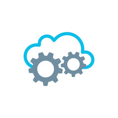 Cloud, Data, Storage, Cloudy turquoise highlight  Vector