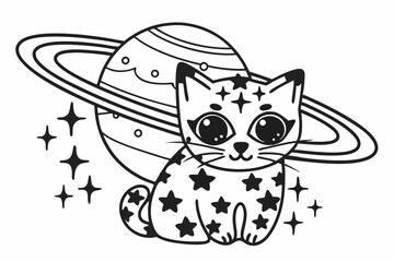 magic cat with saturn