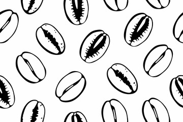 Fototapeta premium seamless coffee bean pattern