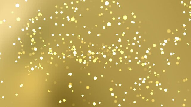 Dark gold particles scattered like white bokeh on a gold background, ideal for luxury branding, festive designs, and elegant backgrounds.