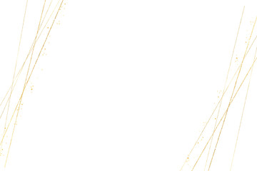 金色のラインと透明の背景（アブストラクト）