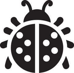Ladybug black and white vector