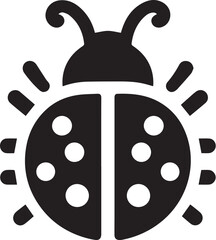Ladybug black and white vector