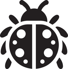 Ladybug black and white vector