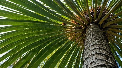 palm tree in the wind