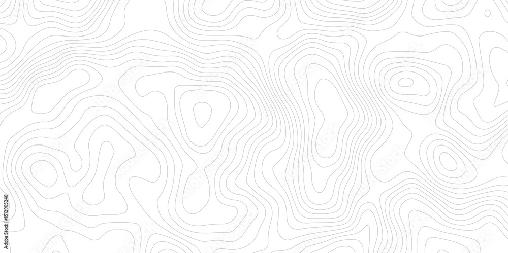 Poster white background with abstract topographic grey contour lines creating a seamless pattern design a p