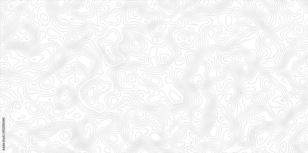 Poster white background with abstract topographic grey contour lines creating a seamless pattern design a p