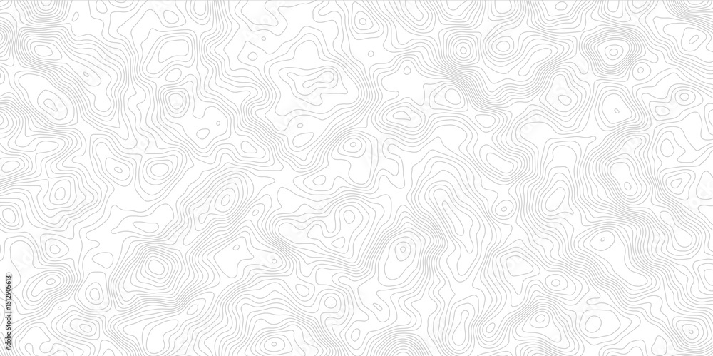 Poster white background with abstract topographic grey contour lines creating a seamless pattern design a p