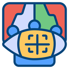 Eye Tracking Flat Icon