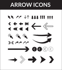 Set of Minimal Line Art Vector Arrow Designs - Essential Illustration Graphics for Designers, Illustrators and Artists, Arrows, Direction, Wayfinding