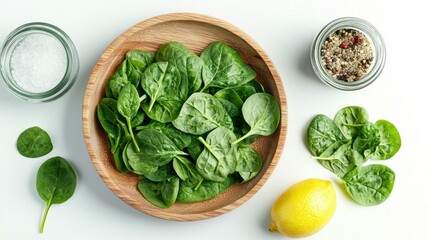 Obraz premium Spinach Salad Ingredients