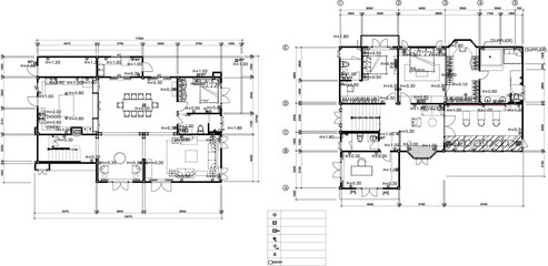 Drawings, decorations, interior design, trim, positioning, first-floor, second-floor plug switch, vector format	