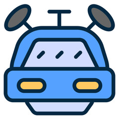 Fly Car Flat Icon