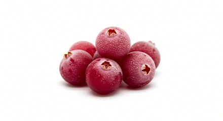 Frozen Cranberries A Close-Up View of Freshly Frozen Berries