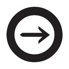 Circular arrow icon - simple direction symbol design

