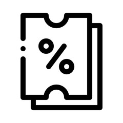 Coupon line icon