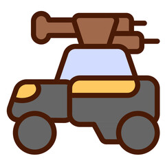 Military Car Flat Icon