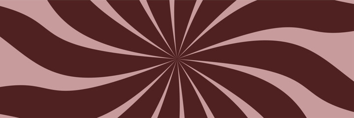 Swirling radial ice cream background. Vector illustration for swirl design. Summer. Vortex spiral twirl. Helix rotation rays. Fun sun light beams