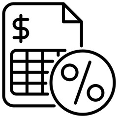 Tax Outline Icon