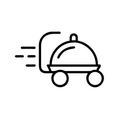 Fototapeta premium Food delivery bell icon representing service, speed, and convenience