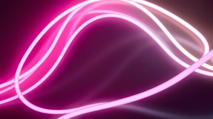 Abstract image of vibrant pink neon lines curving and flowing against a dark background, creating a sense of energy and movement