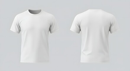 White T-Shirt Mockup: Front and Back View