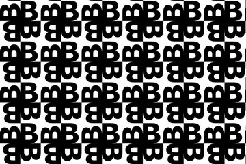 black and white alphabet