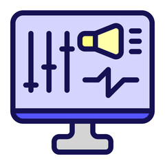 Audio Editing Flat Icon
