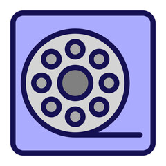 Film reel Flat Icon