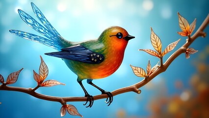 Fototapeta premium robin on branch