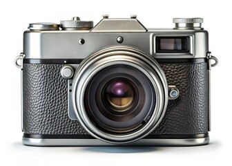 Retro Film Camera, Vintage Photography, Isolated White Background, Photorealistic