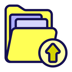 Upload Folder Flat Icon