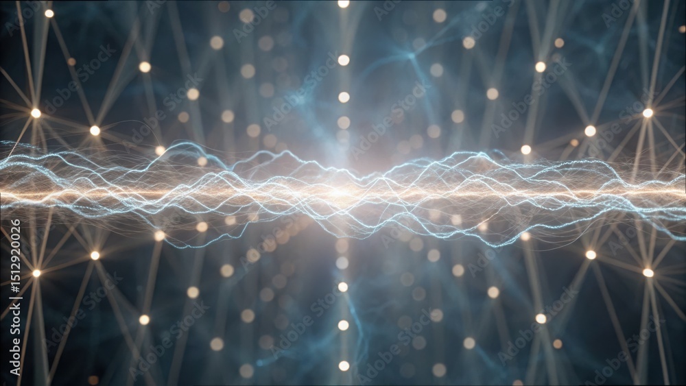 Poster Conceptual Art Depicting Neural Networks and Memory Retention