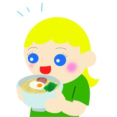 ラーメンを初めて食べる外国人