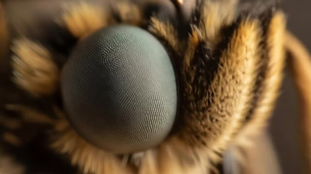 Close-up Macro Photography of a Moth's Eye Intricate Details and Textures