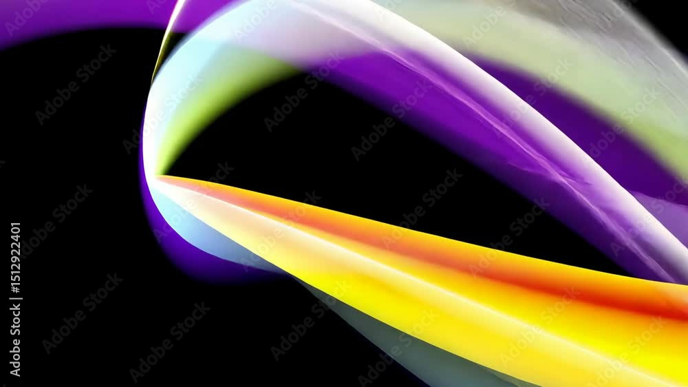 Poster colorful light trails abstract animation with vibrant moving lines