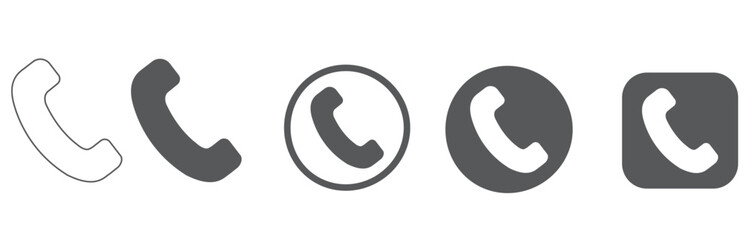 Flat Call Icon, Modern Phone Symbol for App and Web UI, call icons, black and white call icons