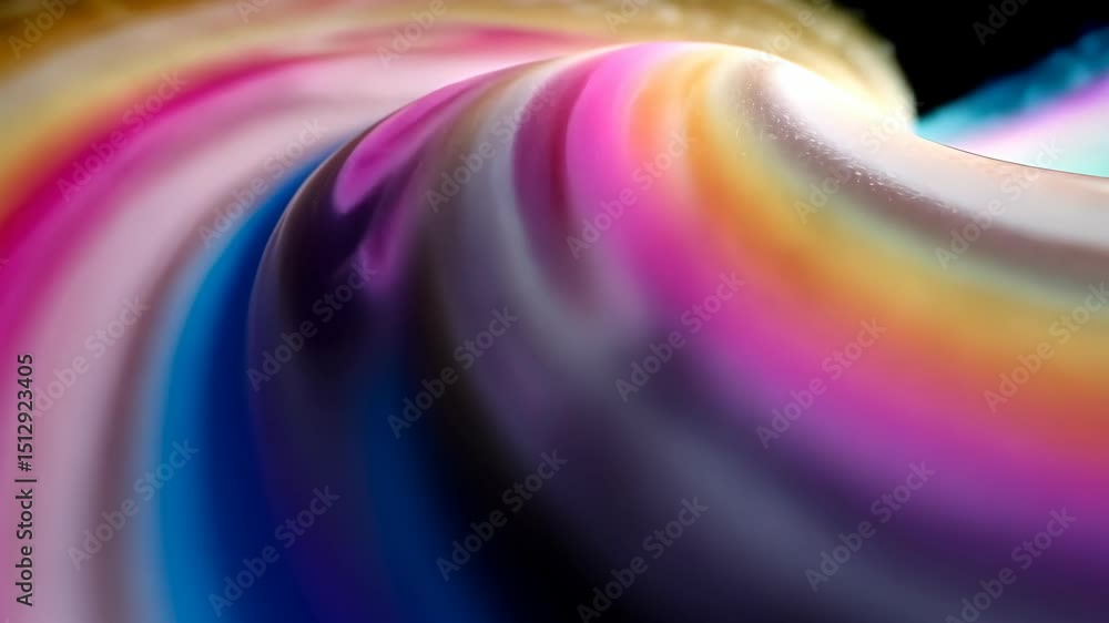 Poster vibrant colorful abstract swirling pattern in space with dynamic motion