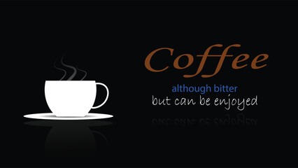 Motivational quote animation. Message from coffee. Motivation animation video.