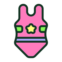 Colorful Leotard Flat Icon