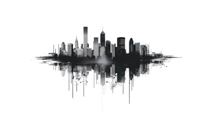 Modern City skyline . city silhouette. vector illustration , black silhouettes isolated on white background