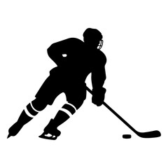 Fototapeta premium ice hockey player silhouette 