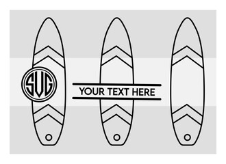 Surfboard SVG Silhouette Bundle, Surfing Silhouette, Summer Svg, Surf boards Svg, Surfing Board Svg, Surfboard Png, Surfboard Monogram Svg, Split Monogram, Circle Monogram 