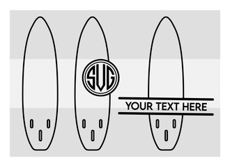Surfboard SVG Silhouette Bundle, Surfing Silhouette, Summer Svg, Surf boards Svg, Surfing Board Svg, Surfboard Png, Surfboard Monogram Svg, Split Monogram, Circle Monogram 