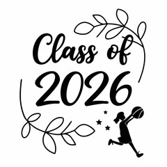 Bold and Stylish Class of 2026 Sticker SVG
